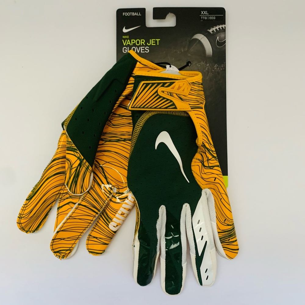 Nike Mens NFL Vapor Packers Football Gloves XXL